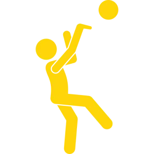 Yellow Icons throwing Ball