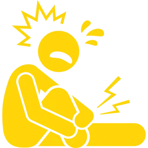 Yellow Icons having ankle problems
