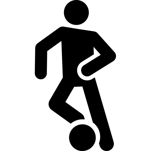 Black Icon playing soccer